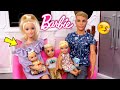 Barbie & Ken Family Stay Home Routine with Grandma - Titi Toys