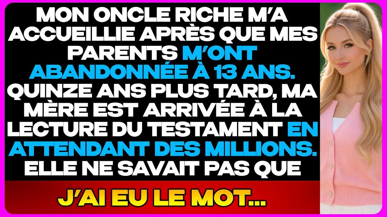 Mon Oncle Riche M’A Recueillie À 13 Ans. Quinze Ans Plus Tard…