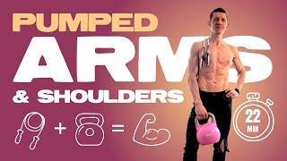 20-Minute Arms & Shoulders Workout | Kettlebell & Jump Rope HIIT