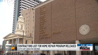 Contractor list for South Bend's home repair program released