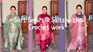 EPI 550|SOFT SEMI SILK SALWARS|PARTY-WEAR|HANDBLOCKS|CLASSY & PREMIUM SUITS #trending @curatedvault screenshot 3