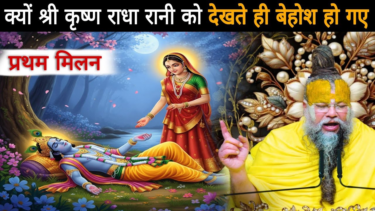 क्यों श्री कृष्ण राधा रानी को देखते ही बेहोश हो गए थे- प्रथम मिलन 