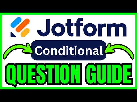 How To MAKE CONDITIONAL QUESTIONS In Jotform (QUICK & EASY) 2026