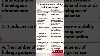 #difference between Linkage and Crossing Over