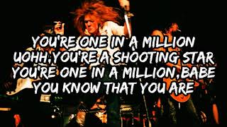 Video thumbnail of "Guns N Roses-One In A Million Lyrics"