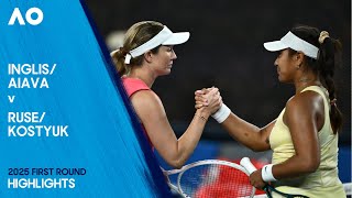 Inglis/Aiava v Ruse/Kostyuk Highlights | Australian Open 2025 First Round
