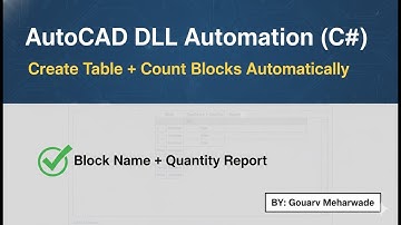 AutoCAD DLL Table + Block Count Tutorial