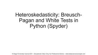 Celebrity Heteroskedasticity. Breusch-Pagan and White Tests in Python (Spyder) Wealth