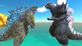 Godzilla 2021 vs Space Godzilla At Water - Animal Revolt Battle Simulator