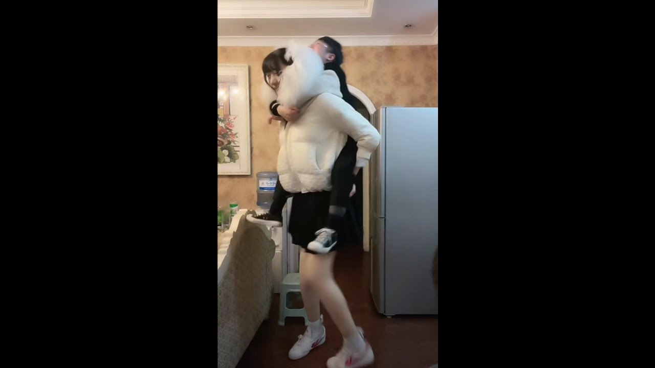 Funny moments with tall girl short boy, they are real couple