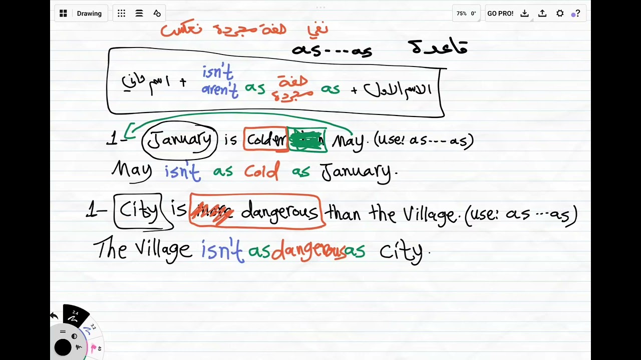 الثالث متوسط 2024 المنهج الجديد | الوحدة الثالثة | قاعدة - (as...as & used to)