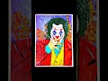 Smoking Joker acrylic colour on canvas painting"The Joker's face is his art & his art is his story”🤡