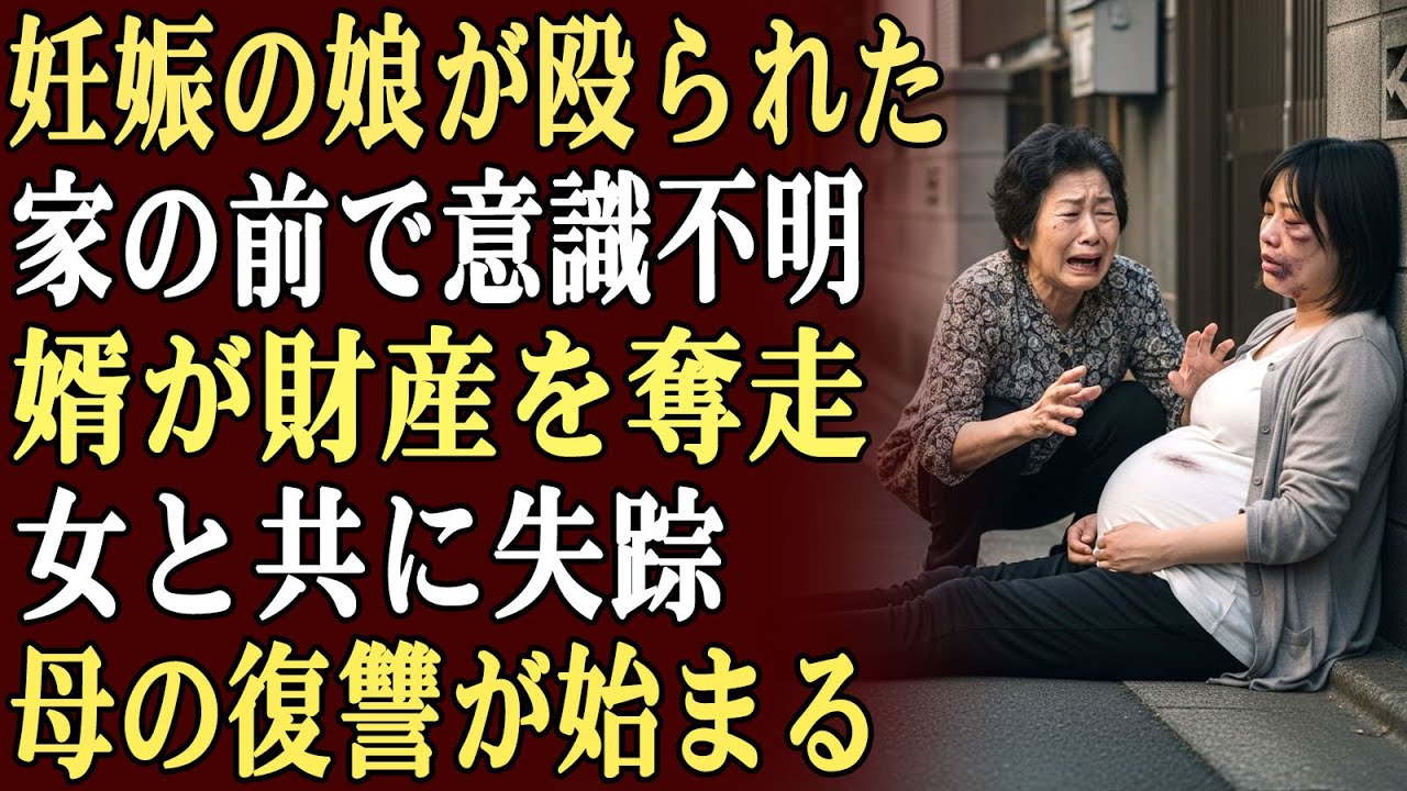 から帰ると、妊娠中の娘が顔を殴られ、家の前で気を失って倒れていた。婿は裏切り、財産をすべて持ち去り、別の女と姿を消していた。私は娘のために復讐を決意した。