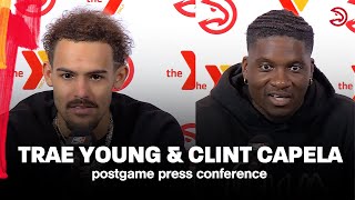 Hawks vs. Raptors Postgame Press Conference: Trae Young \& Clint Capela