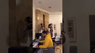 Fireboy Dml and Teni spotted cooking something nice in the studio🎙️  #fireboy #fireboydml #shorts
