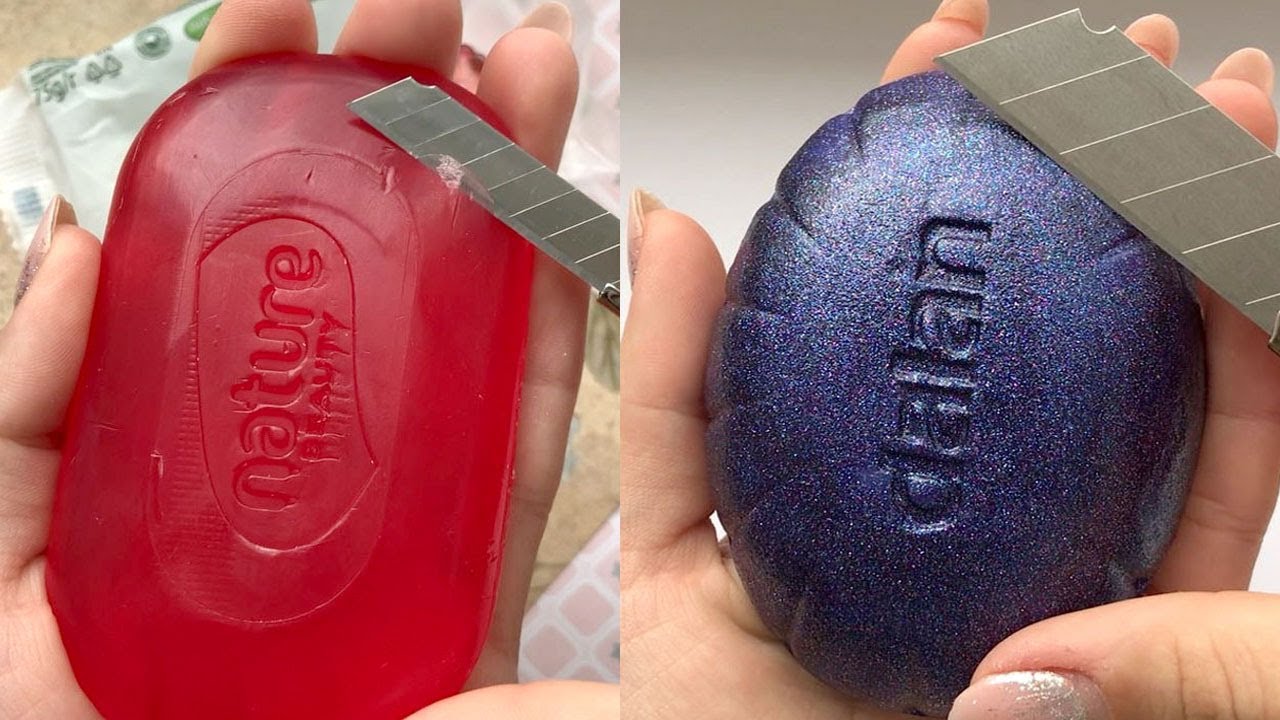 1 Hour Relaxing Sound ASMR | Satisfying Soap Caring & Cutting Videos