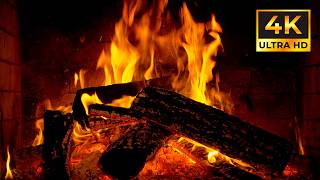 Warm Autumn Mood Fireplace | Crackling Fire Sounds & Dancing Flames | 3 Hours 4K