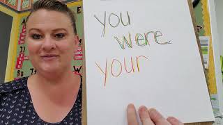Rainbow writing sight words set 17