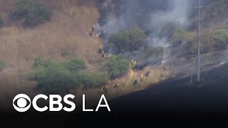 Crews battle Jasper Fire near Calabasas in Los Angeles County