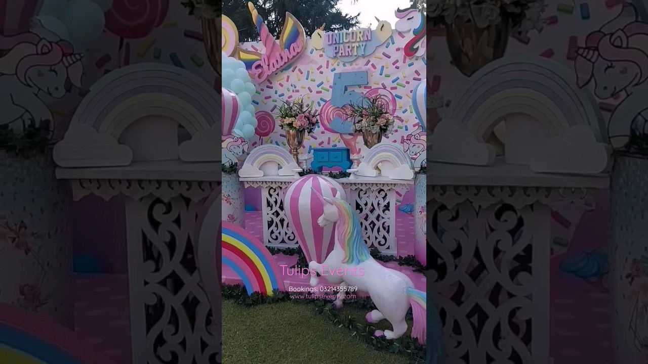 How to decor unicorn 1st birthday party | Unicorn Theme Birthday 