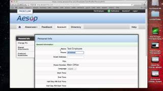 Employee Account Settings in AESOP