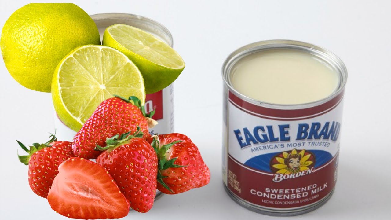 I took condensed milk, lemon & strawberry the treat is ready in 10