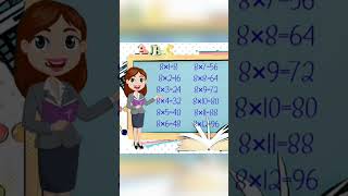 multiplication table of 8 📷📝# intertaining video 📸📸# kids special