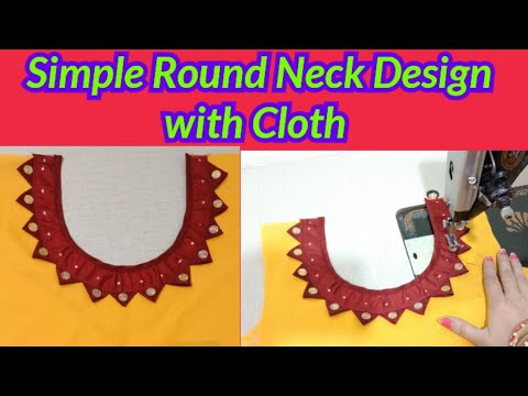 Male Rond Neck Design Simple Round Neck Design with Cloth #neckdesign - YouTube