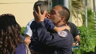 First Responders Get Warm Welcome After Return From Keys