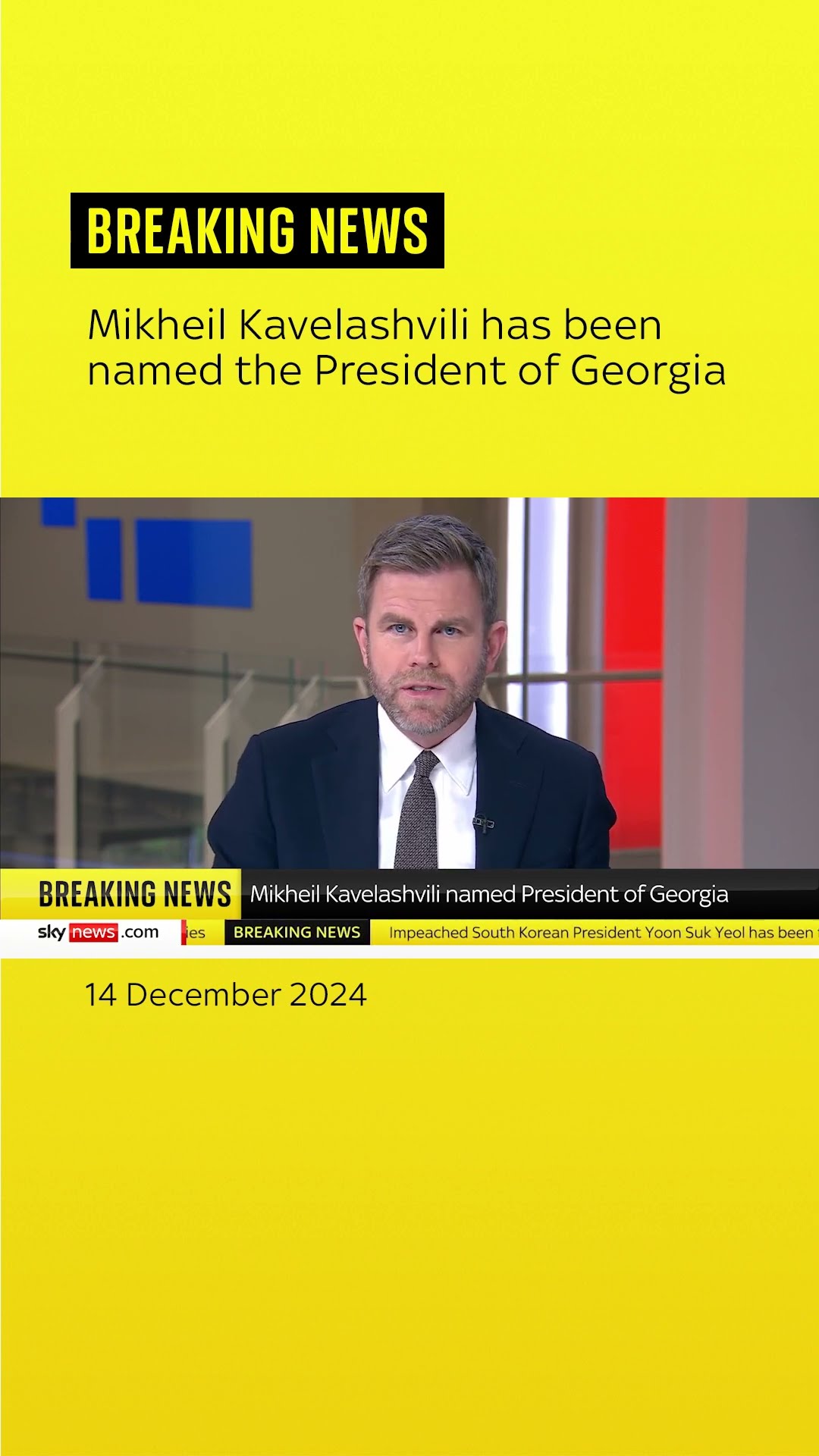Mikheil Kavelashvili has been named the President of Georgia