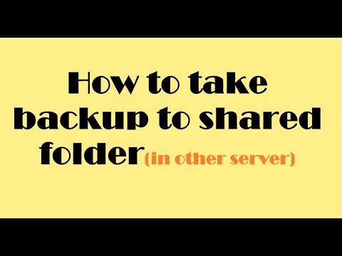 How to take backup in shared folder in SQL Server