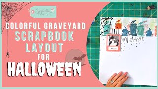 Halloween Graveyard Scrapbook Layout | BOO-tiful Halloween Page!