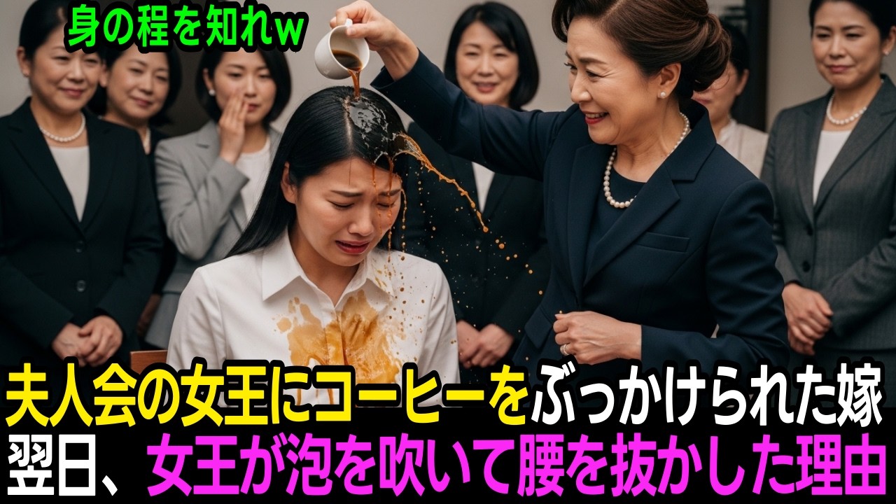 「身の程を知れ」と夫人会の女王にコーヒーをぶっかけられた私。翌日、私の正体を知った女王が泡を吹いて腰を抜かした理由…w 【スカッとする話】【感動する話】