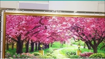 Tranh Vườn Đào Khổ Lớn|Tranh Treo Tường Phong Thuỷ | Tamluongart.vn