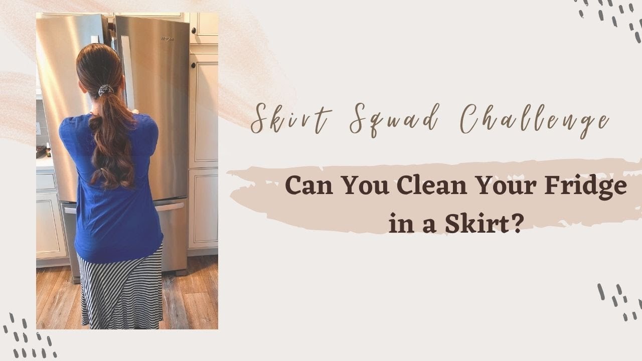 Can You Clean a Fridge in a Skirt???🧼🧽 Spring Cleaning! 🌺🐣 Skirt