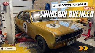 Sunbeam Avenger 1600GT Historic Race Car, strip down for paint part 1