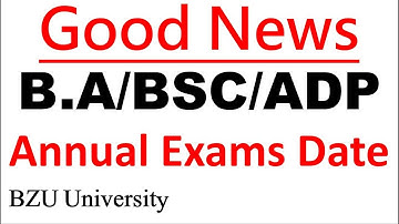 B.A/BSC/ADP Annual Exams 2021 Dates of Exams Must Watch Every Student BZU University Exams