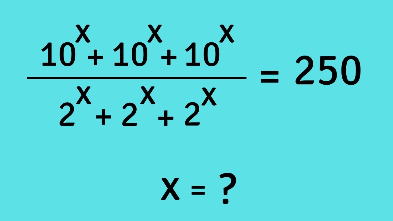 Nice exponential algebra math equation | Can you solve this? | - YouTube