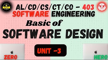 Software Design | Software Engineering Unit - 03 ONE -SHOT 🔥 | AL -403  | #procoderjii  #rgpv