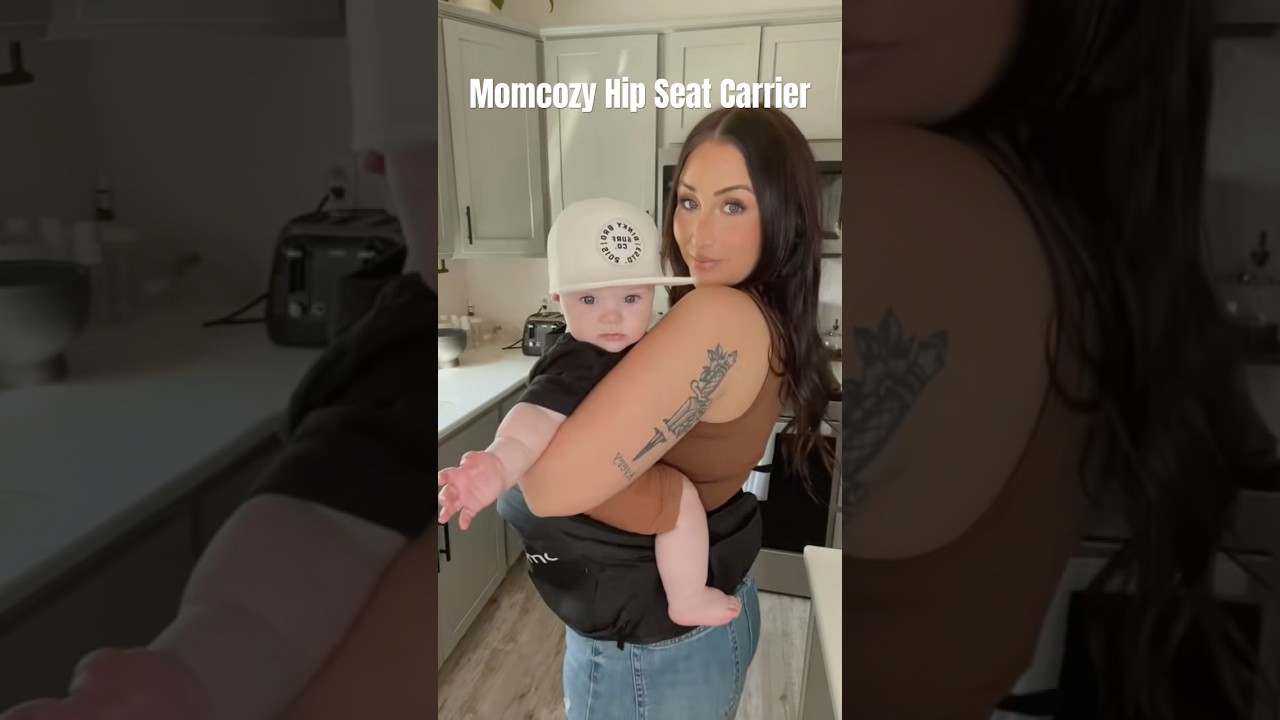 We love this hip seat carrier from Momcozy! 