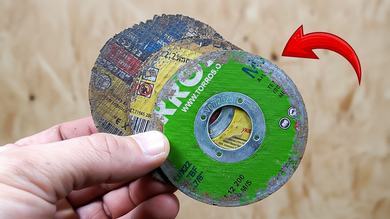 Даже не думайте выбрасывать старые диски! Простой способ повторно использовать изношенные шлифоваль