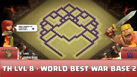 Anti 3 star coc war base th8- Best Defensive war base ever