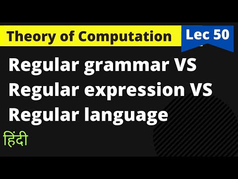 Lec-50 Difference between Regular Grammar regular expression repression regular languages