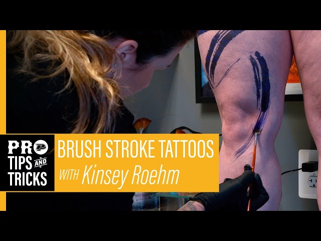 How To Make Paint Brush Stroke Tattoo !Amazing Paint Brush Tattoo - YouTube