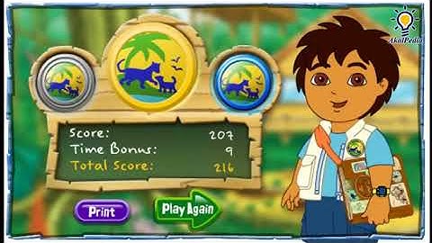 GamePlay Go, Diego, Go!: Rain Forest Adventure (Flash) - Full Game (PC Game Kids) | Dora and Friends