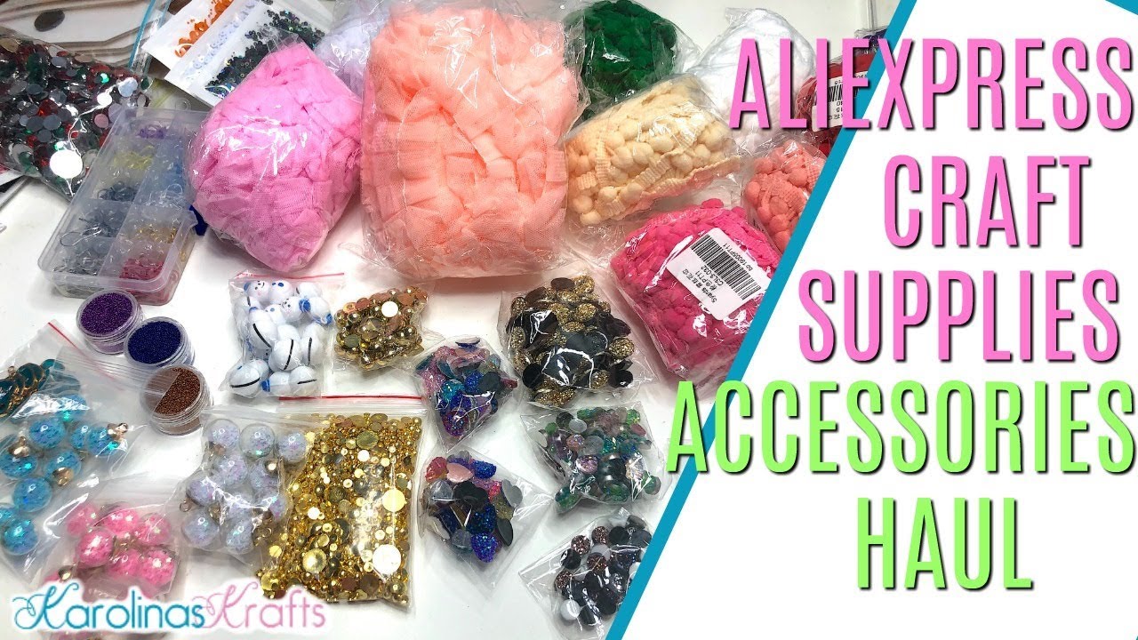 Aliexpress Craft Supplies Haul ft Gems, rhinestones, ribbon, charms! Aliexpress haul accessories