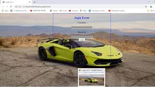 Login Form using html and css. button animation with hover using CSS.