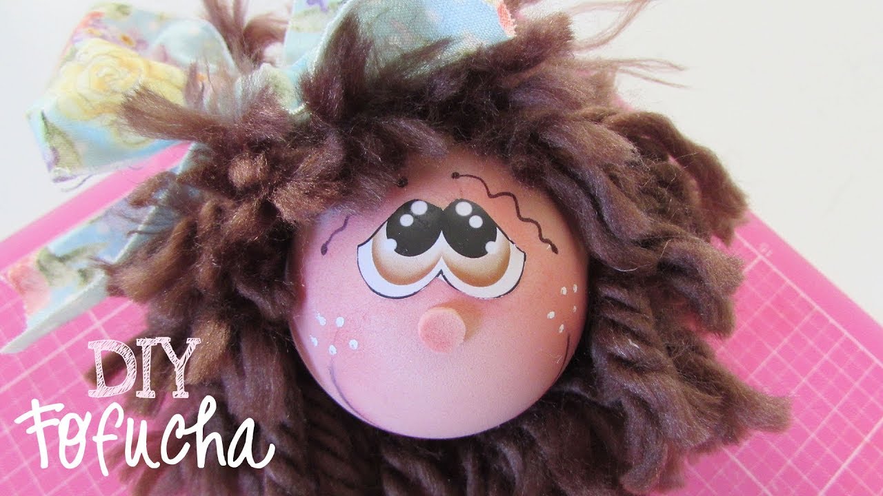 DIY Fofucha Cute and Easy Head - Yarn Hair- Fun Foam Craft