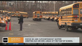 Boston students head back to class on a hot first day