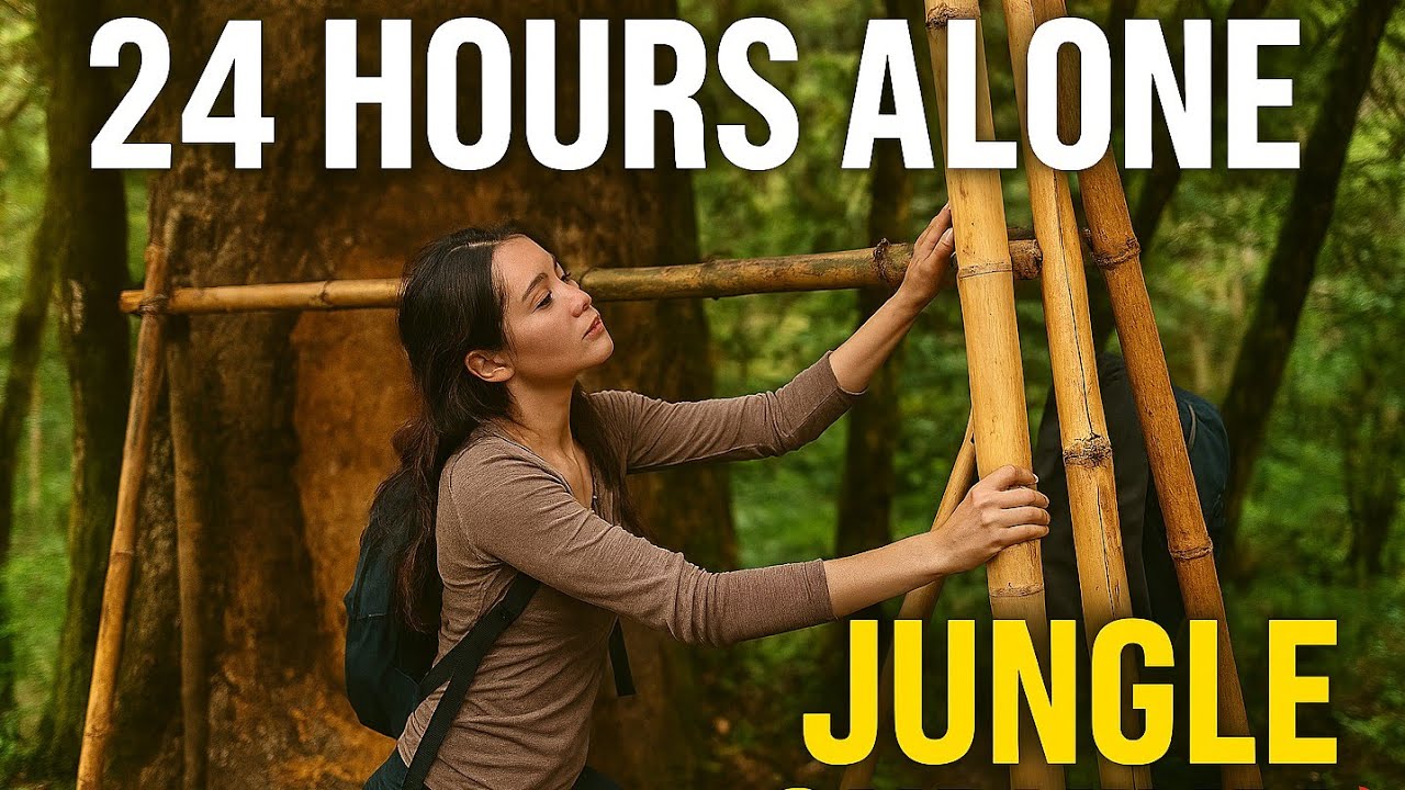 “Alone Girl in Jungle 🌲⛺ 24 Hours Solo Survival Challenge 🔥” - YouTube